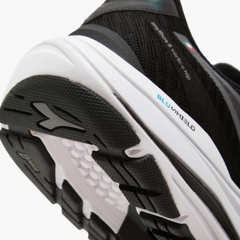 Diadora Women's Mythos Blushield Vortice 8 Running Shoe - Black/White-Regular (B) - Image 2