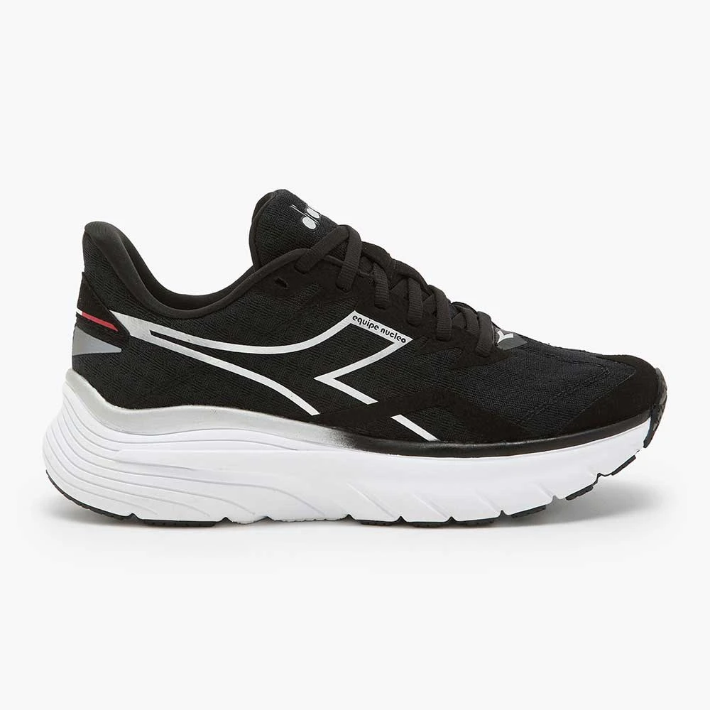 Diadora Women's Nucleo Running Shoe - Black/Silver/White - Regular (B)