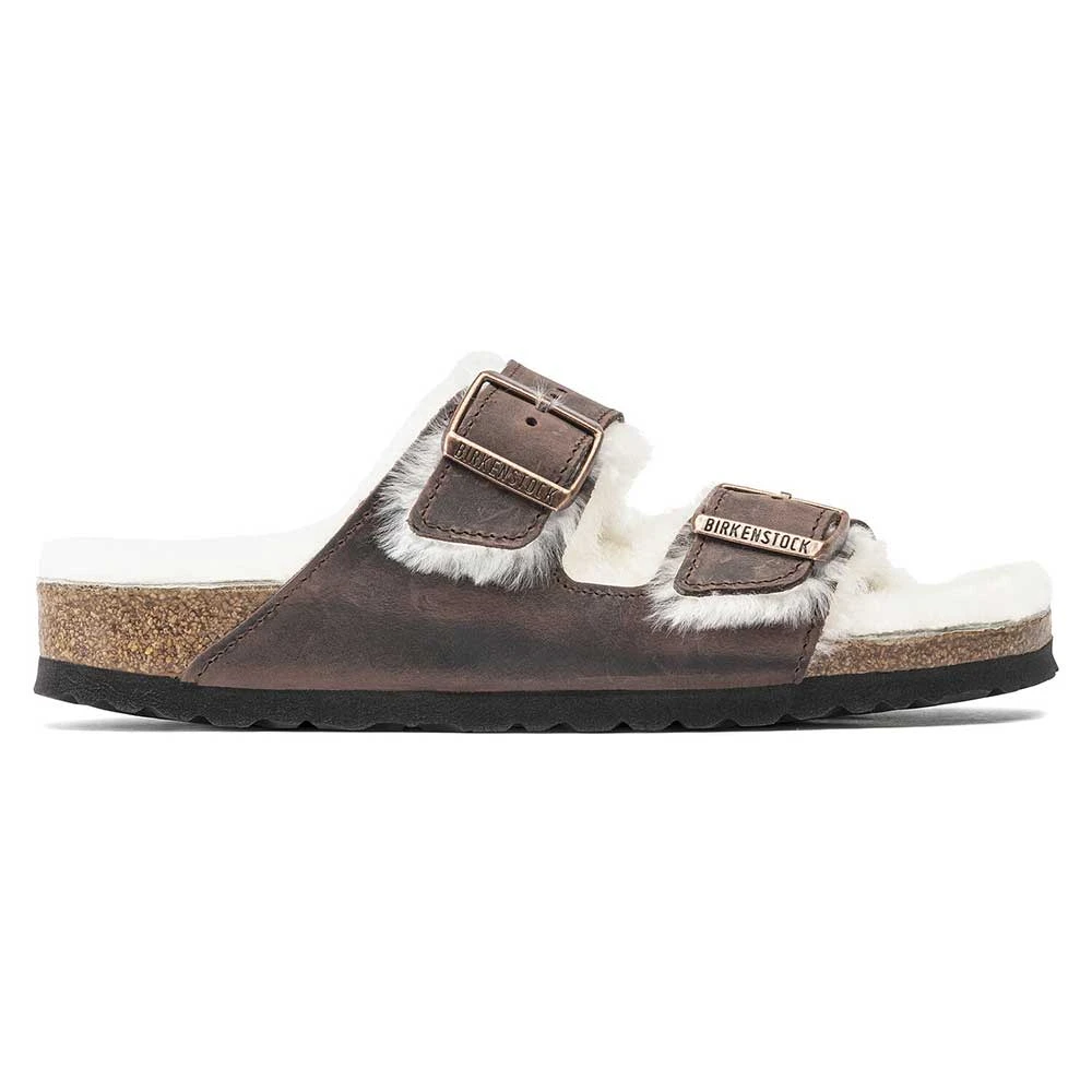 Birkenstock Arizona Shearling Sandal - Habana Natural- Medium/Narrow - Image 2