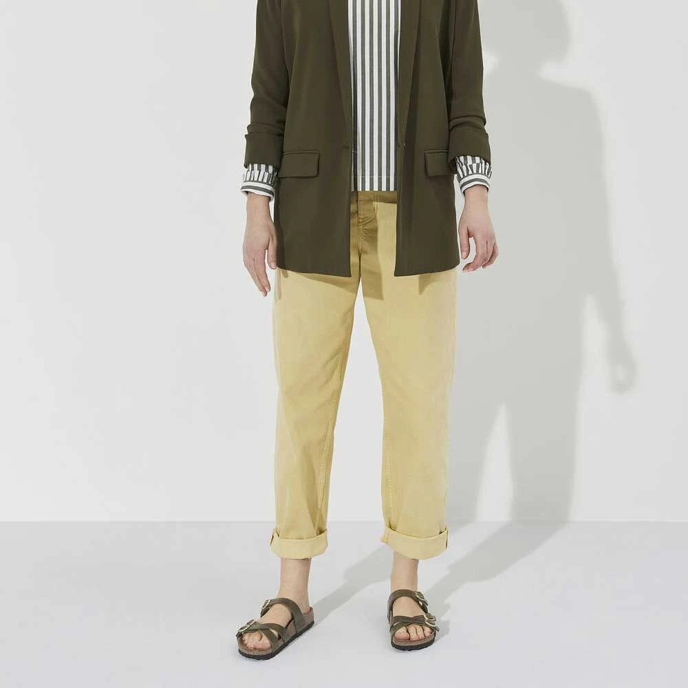 Birkenstock Women's Franca Cork Green Olive Oiled Leather Sandal - Regular/Wide - Image 6