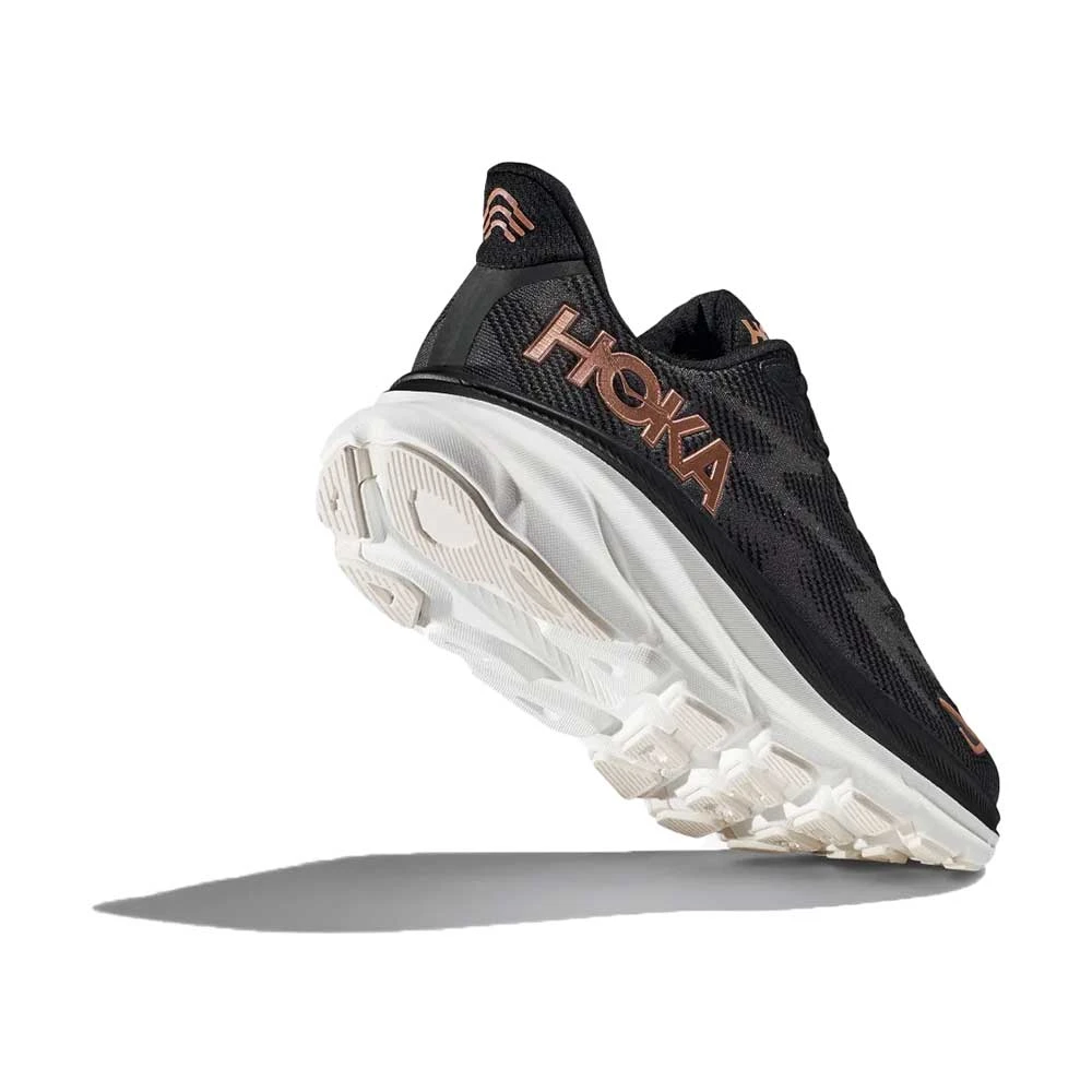 Hoka Women's Clifton 9 Running Shoe - Black/Rose Gold - Regular (B) - Image 3