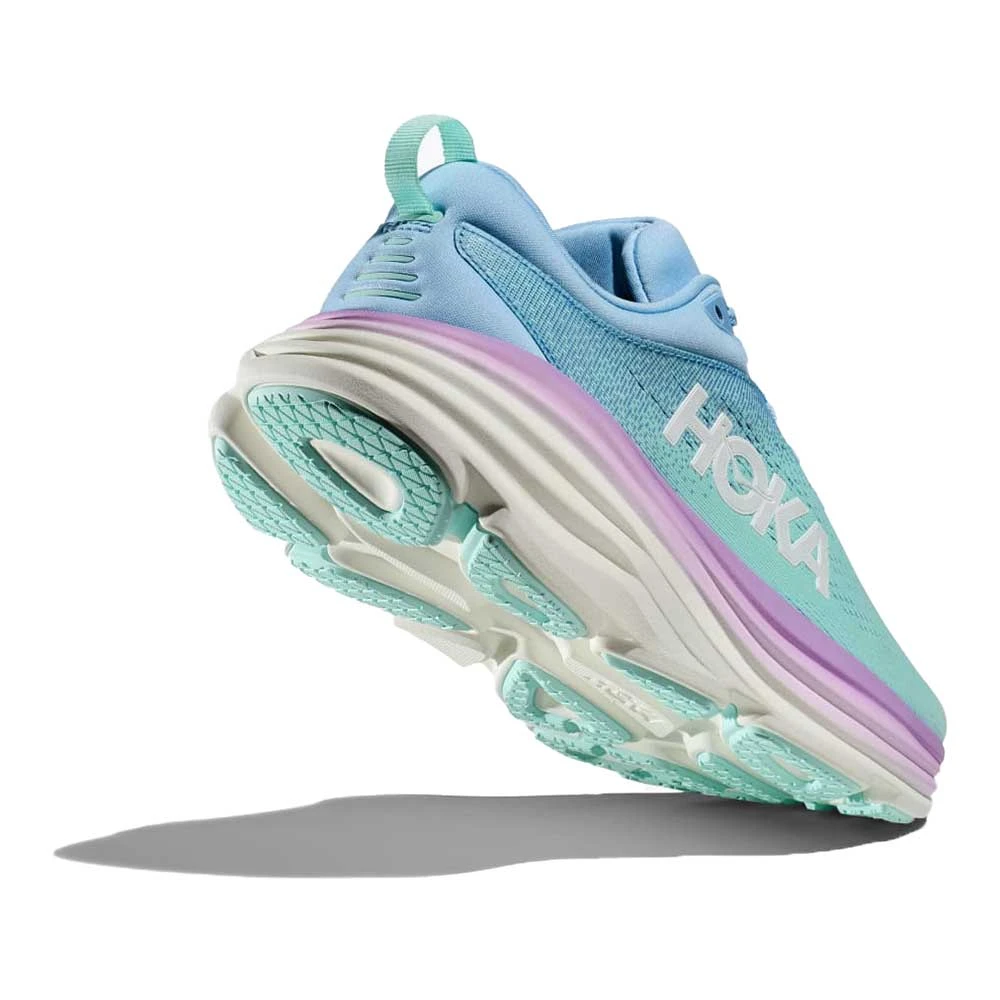 Hoka Women's Bondi 8 Running Shoe - Airy Blue/Sunlit Ocean - Wide (D) - Image 4