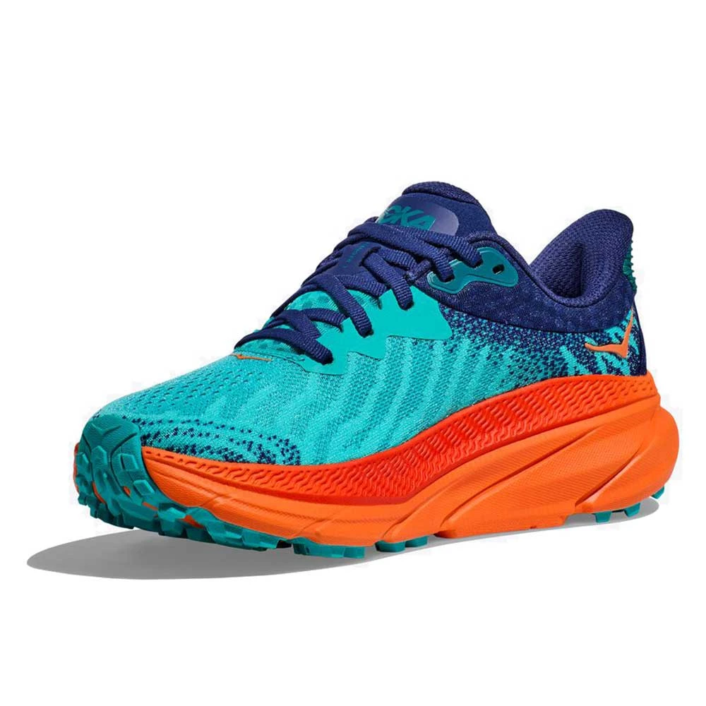 Hoka Women's Challenger ATR 7 Trail Running Shoe - Ceramic/Vibrant Orange - Regular (B) - Image 2