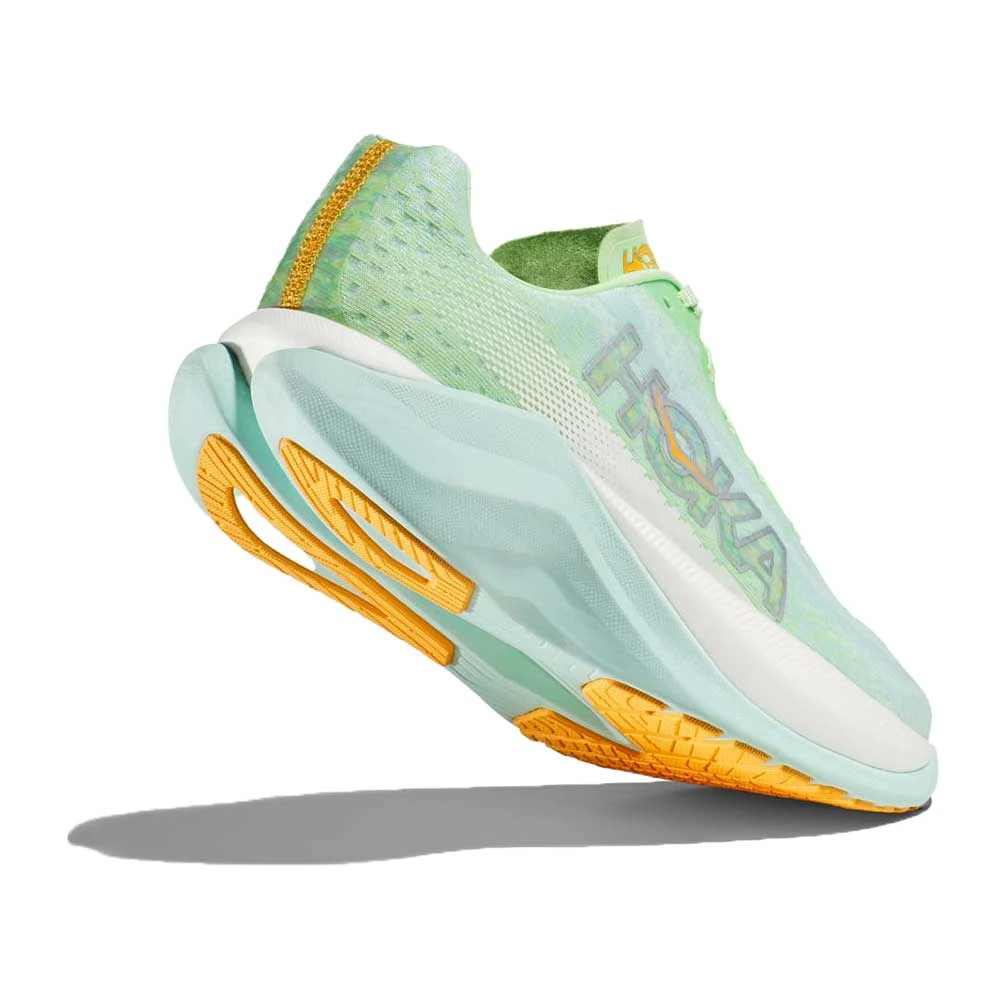 Hoka Women's Mach X Running Shoe - Lime Glow/Sunlit Ocean - Regular (B) - Image 3