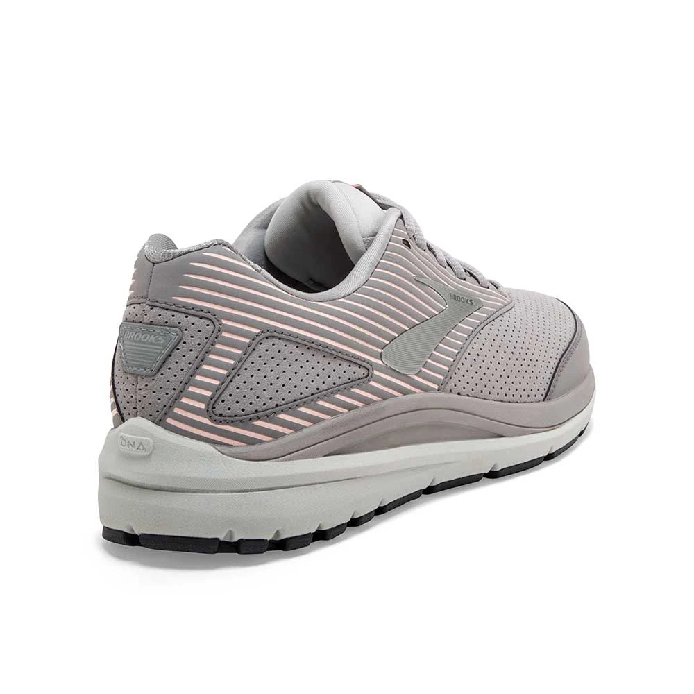 BROOKS Women's Addiction Walker Suede Walking Shoe - Alloy/Oyster/Peach- Regular (B) - Image 4