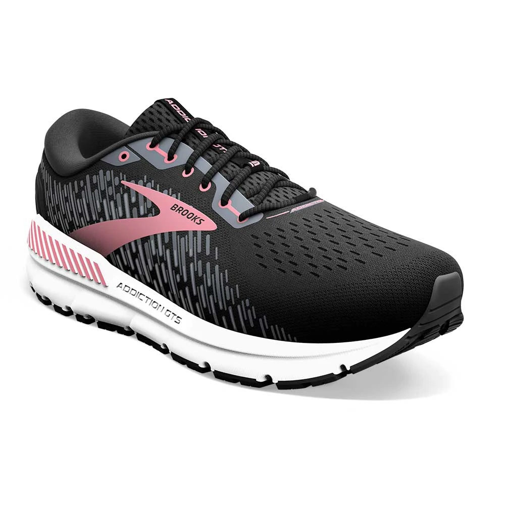 BROOKS Women's Addiction GTS 15 Running Shoe- Black/Ebony/Mauvewood- Extra Wide (2E) - Image 2