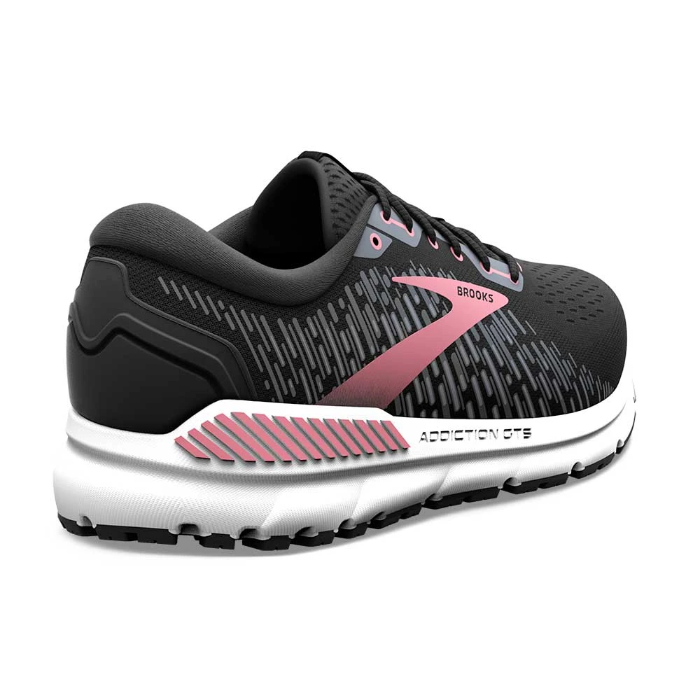 BROOKS Women's Addiction GTS 15 Running Shoe- Black/Ebony/Mauvewood- Extra Wide (2E) - Image 4