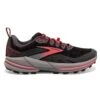 BROOKS Women's Cascadia 16 GoreTEX Trail Running Shoe - Black/Blackened Pearl/Coral - Regular (B)