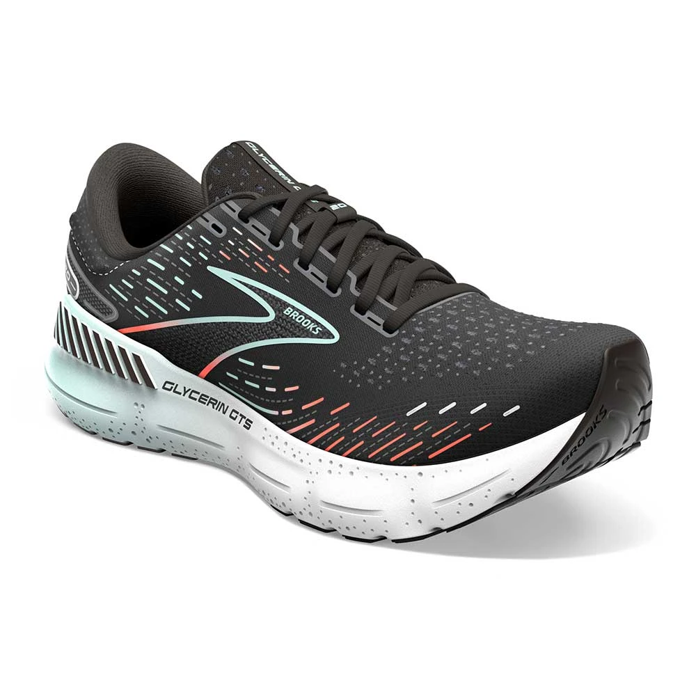 BROOKS Women's Glycerin GTS 20 Running Shoe - Black/Red/Opal - Regular (B) - Image 3