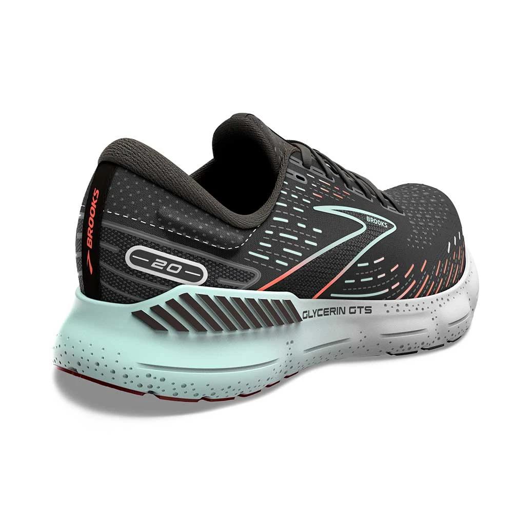 BROOKS Women's Glycerin GTS 20 Running Shoe - Black/Red/Opal - Regular (B) - Image 4
