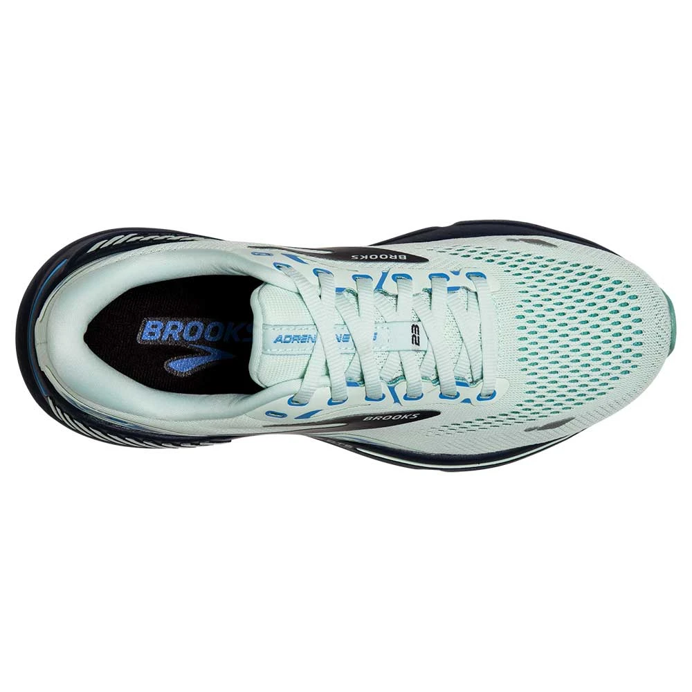 BROOKS Women's Adrenaline GTS 23 Running Shoe - Blue Glass/Nile Blue/Marina- Wide (D) - Image 6