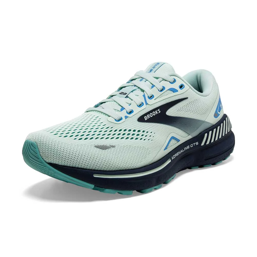 BROOKS Women's Adrenaline GTS 23 Running Shoe - Blue Glass/Nile Blue/Marina- Wide (D) - Image 4