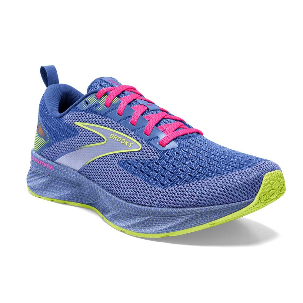 BROOKS Women's Levitate 6 Running Shoe- Purple/Pink- Regular (B) - Image 2