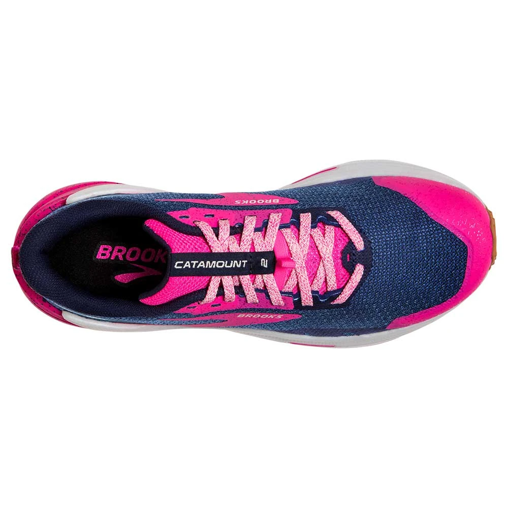 BROOKS Women's Catamount 2 Trail Running Shoe- Peacoat/Pink/Biscuit- Regular (B) - Image 5