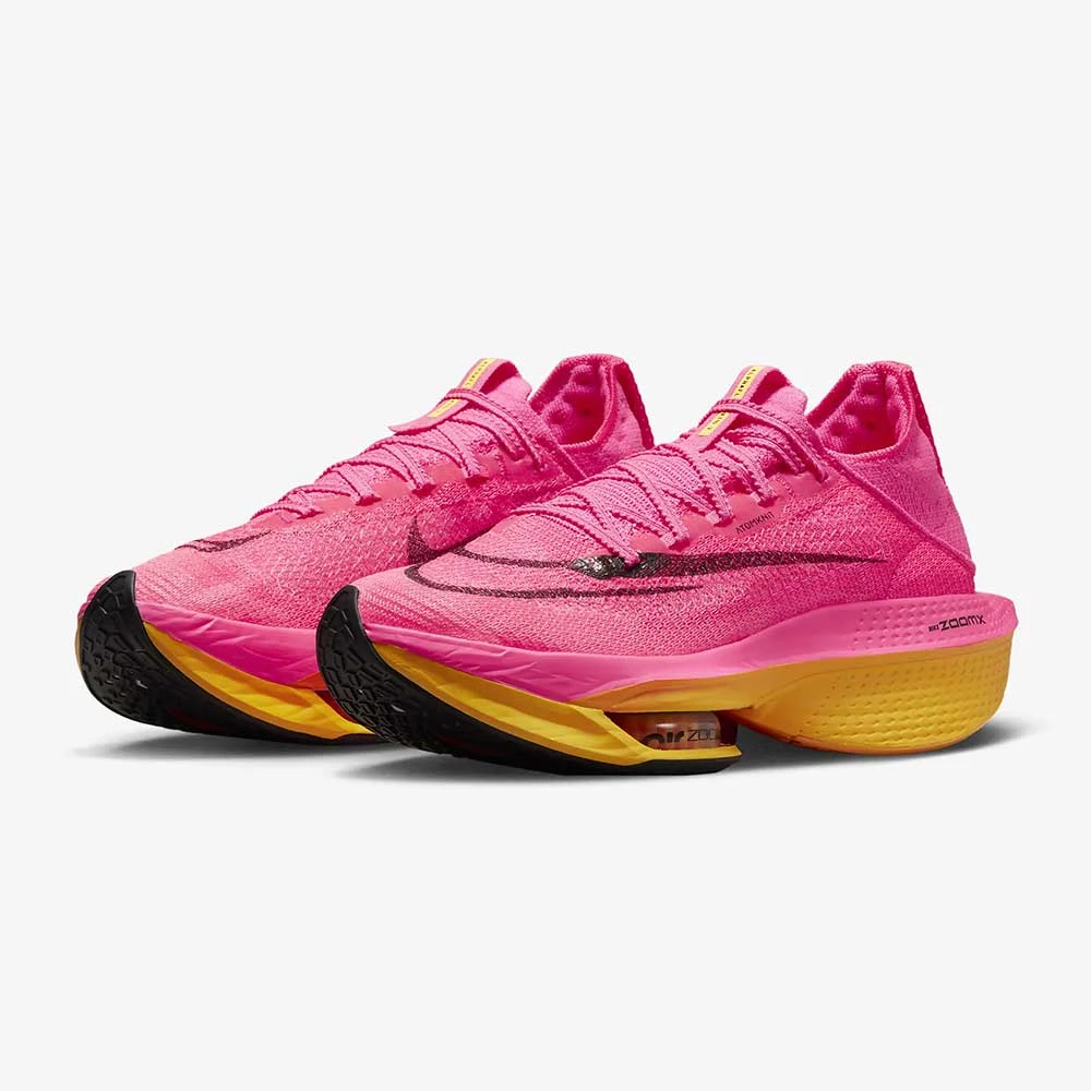 Women's Nike Alphafly 2 Running Shoe - Hyper Pink/Black/Laser Orange- Regular (B) - Image 2