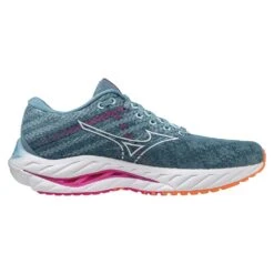 Mizuno Women's Wave Inspire 19 Running Shoe- Provincial Blue/White- Regular (B)