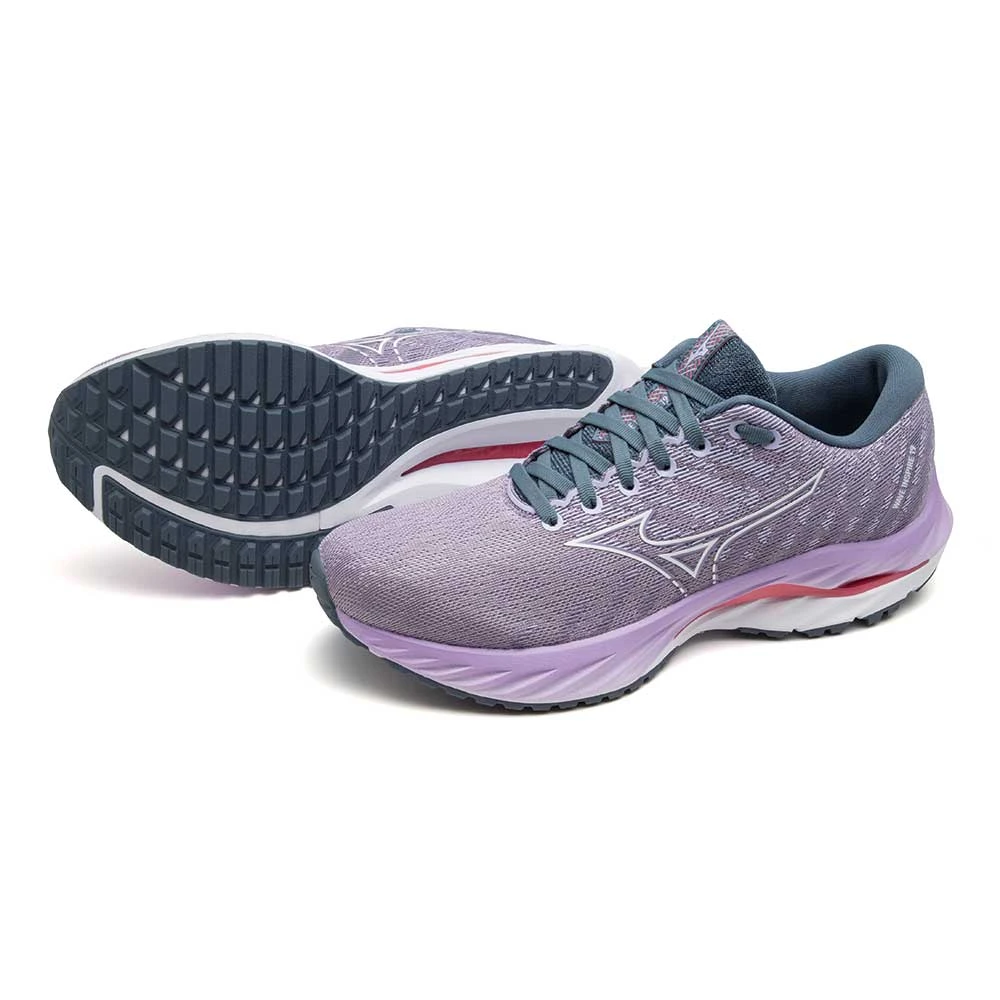 Mizuno Women's Wave Inspire 19 Running Shoe- Wisteria/China Blue- Regular (B) - Image 4