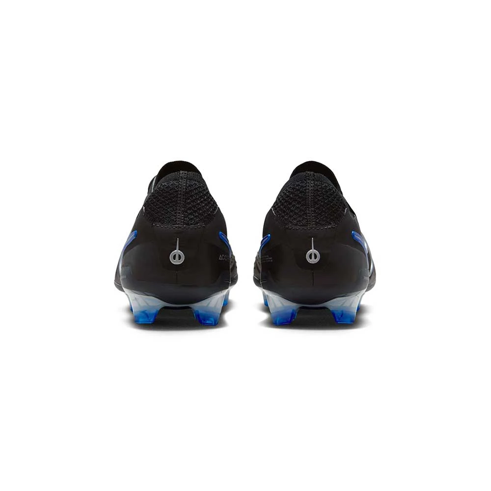 Nike Tiempo Legend 10 Elite FG Soccer Cleat - Black/Chrome-Hyper Blue- Regular (D) - Image 5