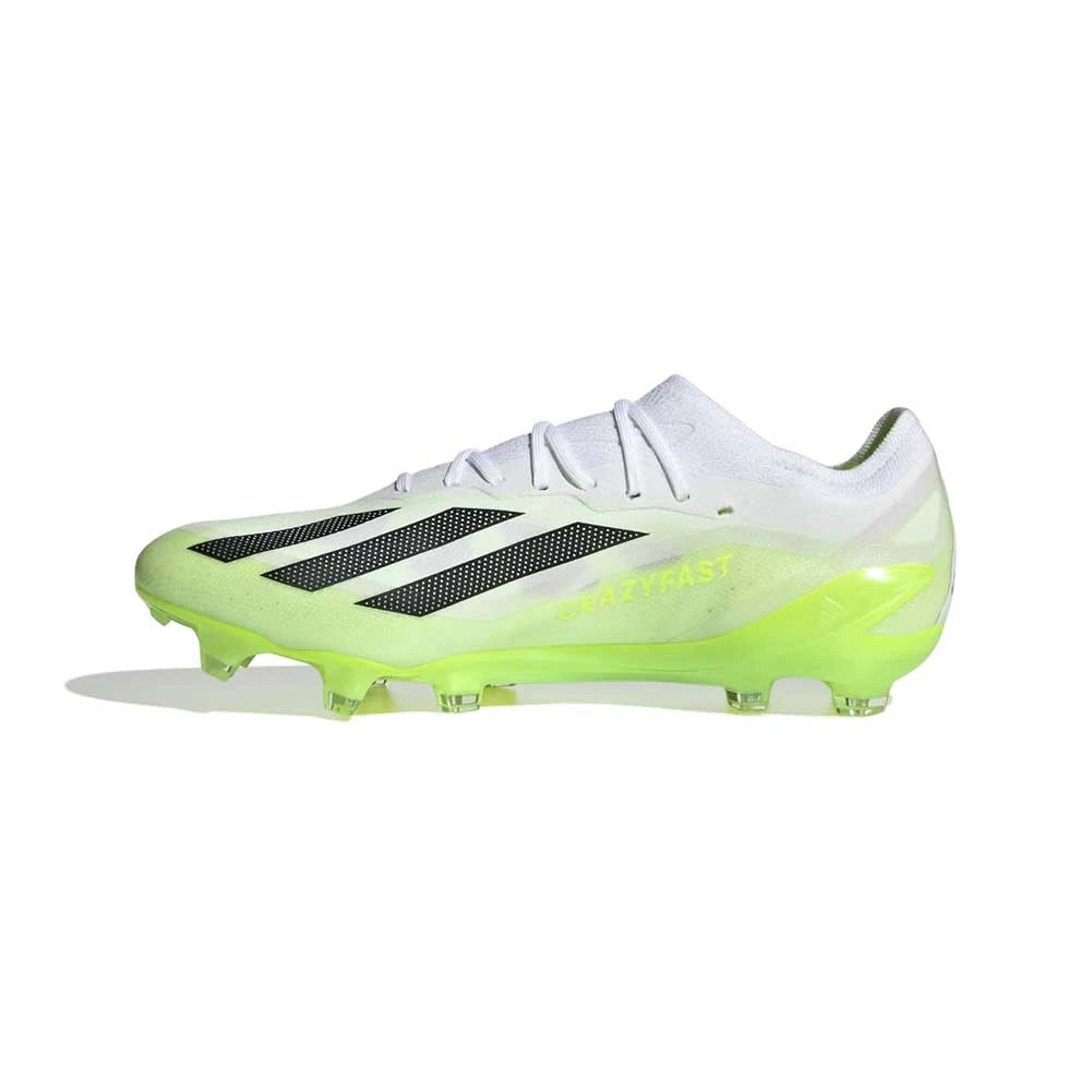 Unisex Adidas X CRAZYFAST.1 FG Soccer Shoe - Cloud White/ Core Black/ Lucid Lemon - Regular (D) - Image 4