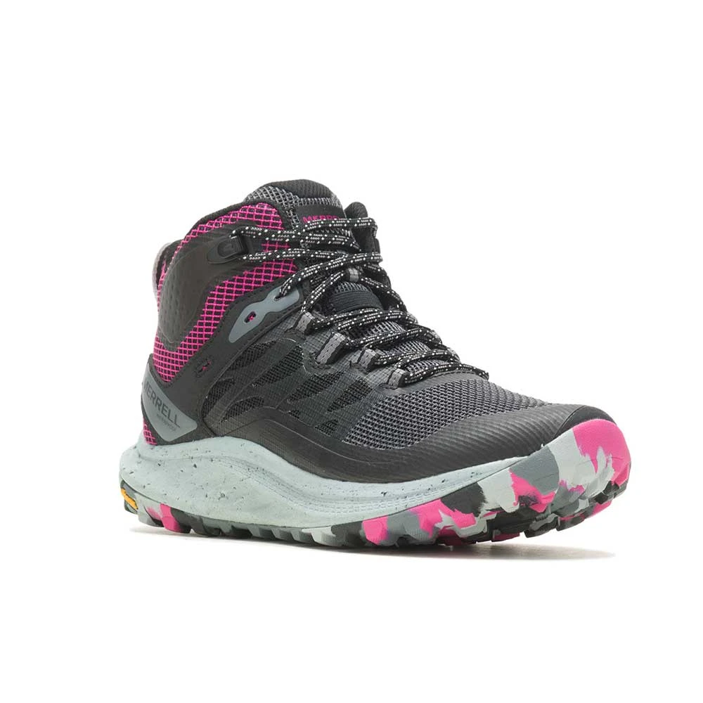 Merrell Women's Antora 3 Mid Waterproof Boot - Black/Fuchsia - Regular (B) - Image 6