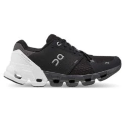 On Running Women's Cloudflyer 4 Running Shoe - Black/White - Wide (D)
