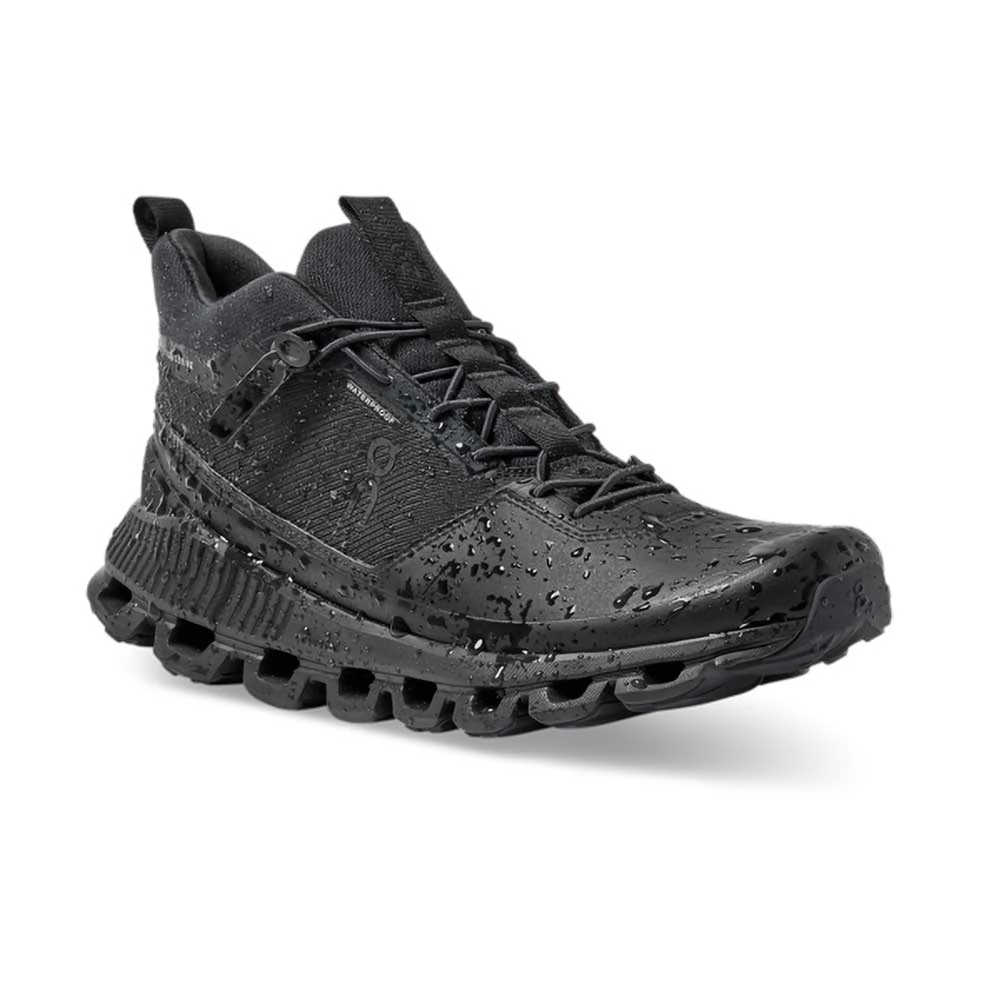 On Running Women's Cloud Hi Waterproof Running Shoe - All Black - Regular (B) - Image 4